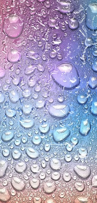 Colorful raindrop wallpaper with a vibrant gradient background.