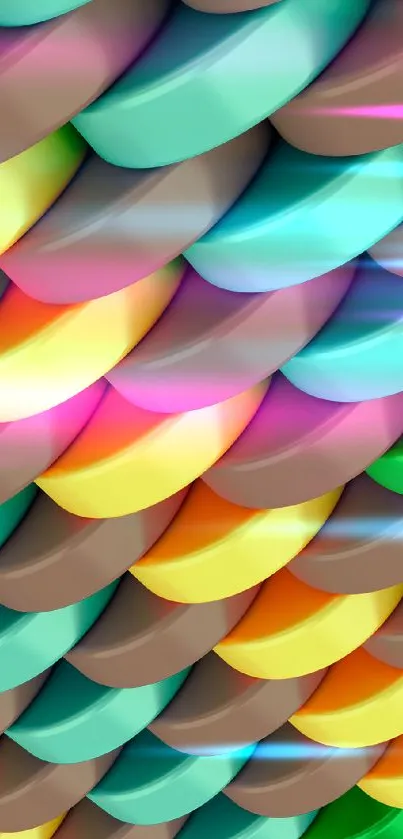 Vibrant abstract wallpaper with colorful scales pattern.