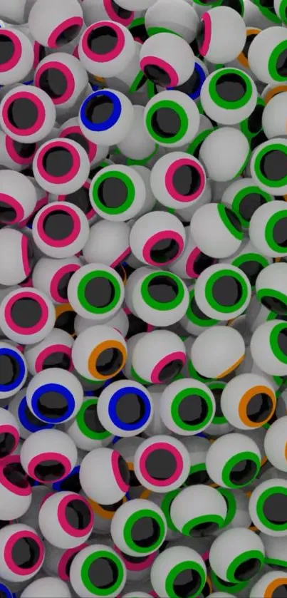 Mobile wallpaper featuring colorful spheres pattern.