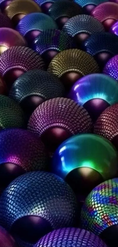 Colorful abstract spherical pattern background for mobile.