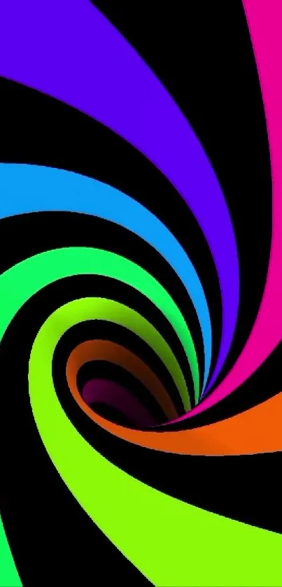 Vibrant abstract spiral wallpaper.