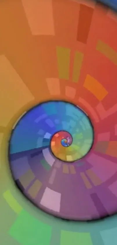 Colorful spiral pattern wallpaper for mobile with vibrant and abstract design.