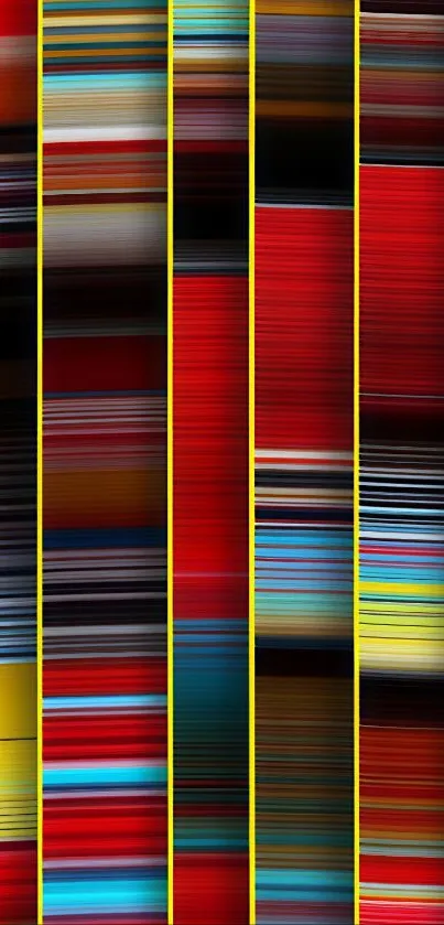 Colorful abstract wallpaper with vibrant stripes.