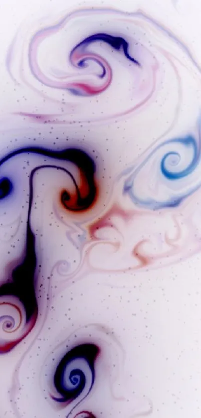 Abstract colorful swirls on a bright background.