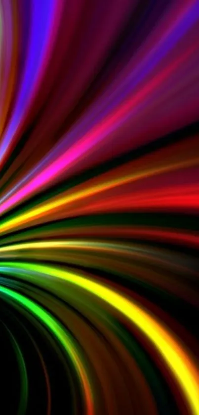 Colorful swirl design with dynamic hues on phone wallpaper.