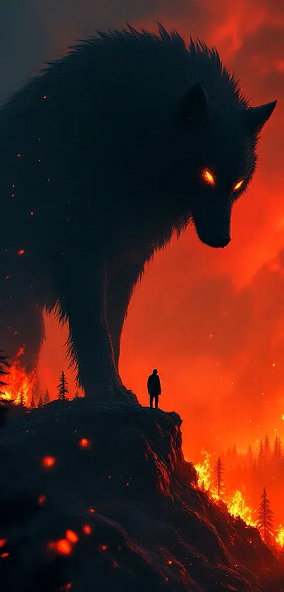 Colossal Shadowy Wolf Live Wallpaper