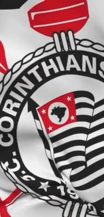 Corinthians club logo on stylish phone background.