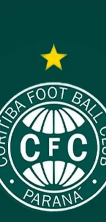 Coritiba Football Club emblem with yellow star on dark green background.