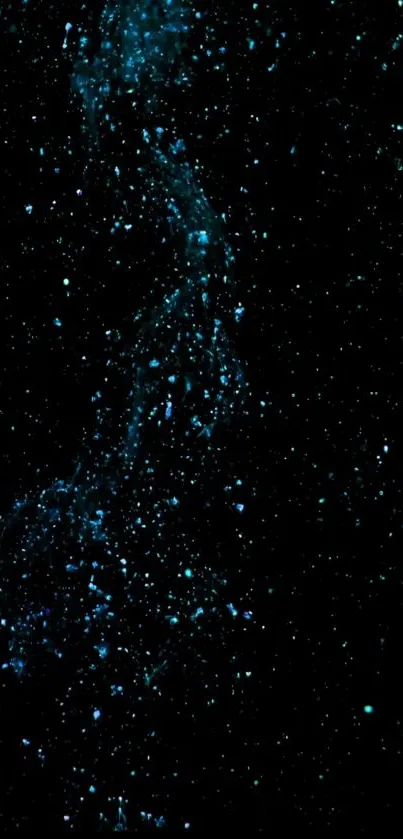 Cosmic blue wallpaper with starry night theme.