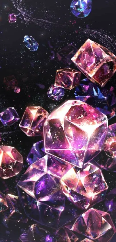 Cosmic crystals with geometric shapes.