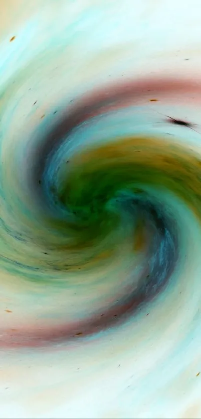 Abstract cosmic swirl with vibrant colors.