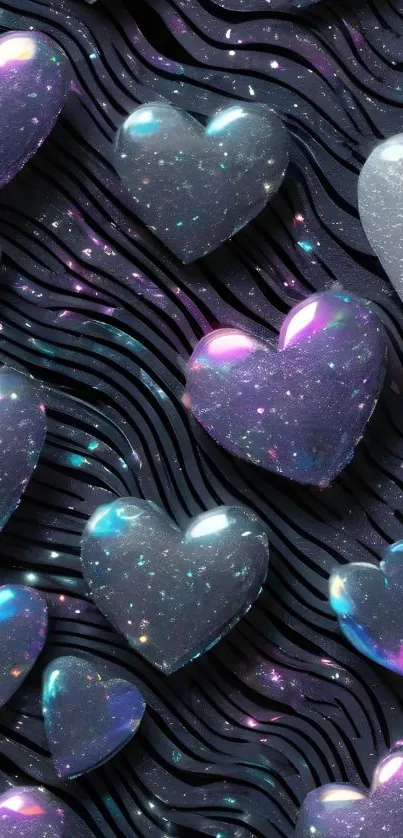 Cosmic heart pattern with a space-themed background.