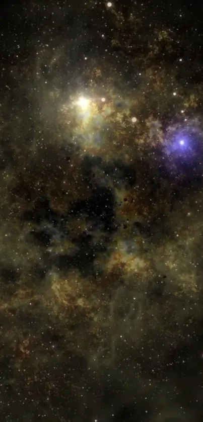 Stunning cosmic nebula galaxy wallpaper with stars and interstellar clouds.