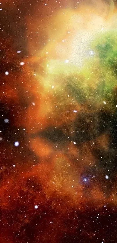 Vibrant cosmic nebula wallpaper for mobile.