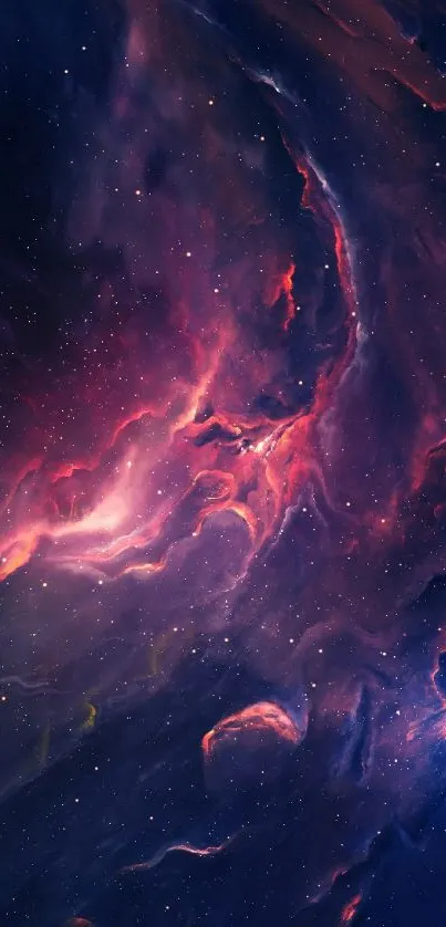 Stunning cosmic nebula wallpaper in vibrant colors.