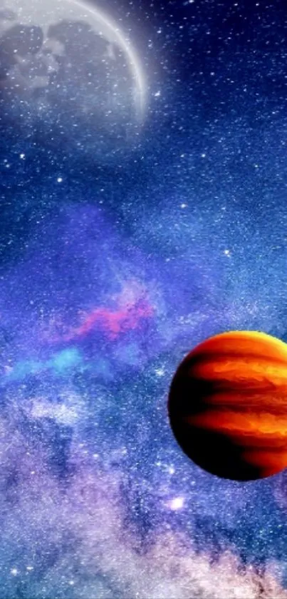 Stunning space wallpaper with planets and stars.