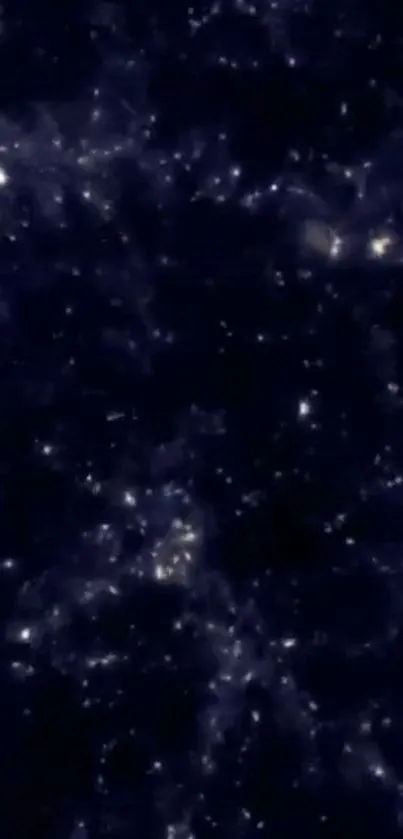 Dark cosmic wallpaper with twinkling stars.