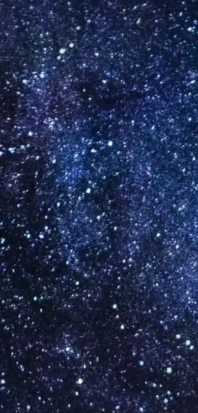 Dark blue cosmic wallpaper with stars