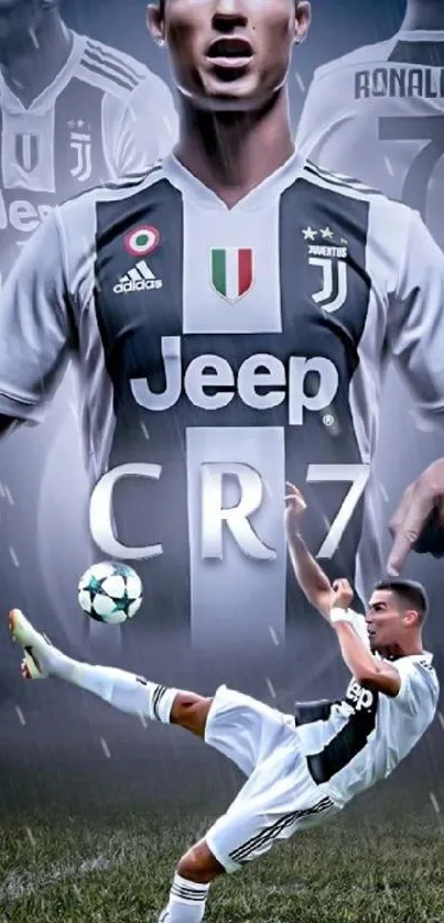 Cristiano Ronaldo in Juventus kit wallpaper