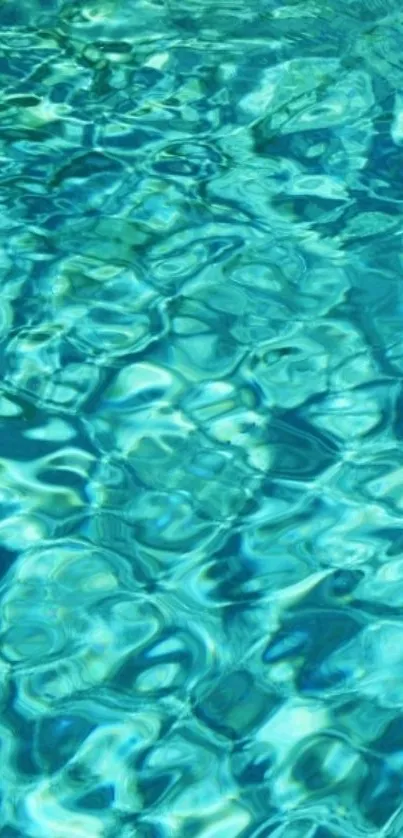 Turquoise rippling water wallpaper pattern.