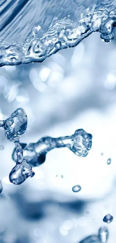 Mobile wallpaper with a clear water splash design.