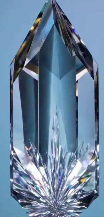 Elegant crystal design with geometric facets