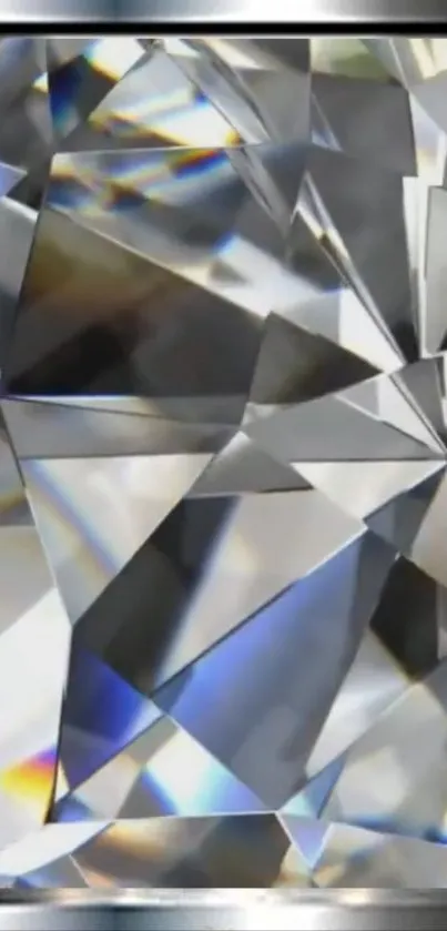 Shimmering crystal reflection wallpaper for mobile devices.