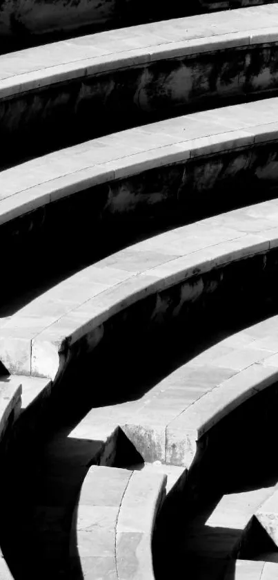 Curved architectural lines in black and white.