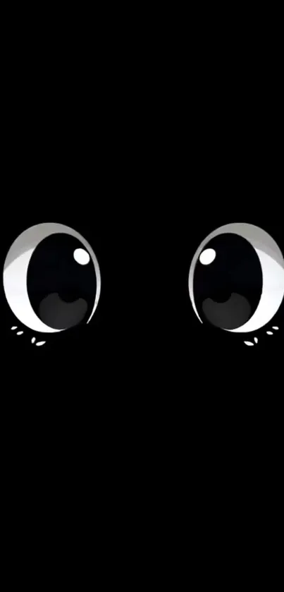 Charming anime eyes on a dark background wallpaper.