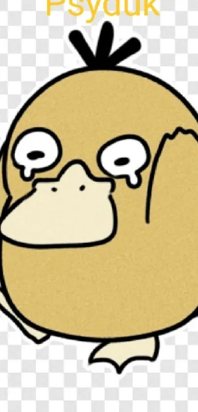 Cute cartoon Psyduck wallpaper for mobile.