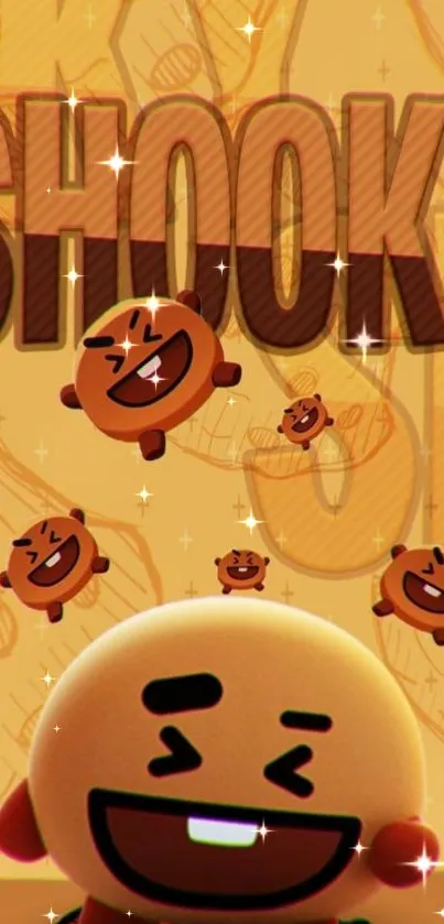 Adorable Shooky cartoon wallpaper with playful sparkles.