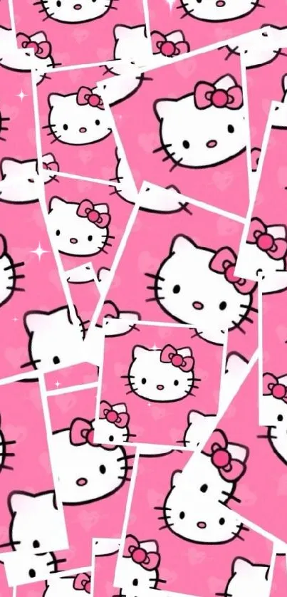 Cute Hello Kitty wallpaper with pink theme.