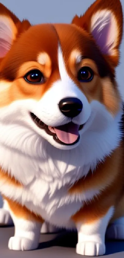 Cute corgi puppy wallpaper for mobile, perfect for dog lovers.