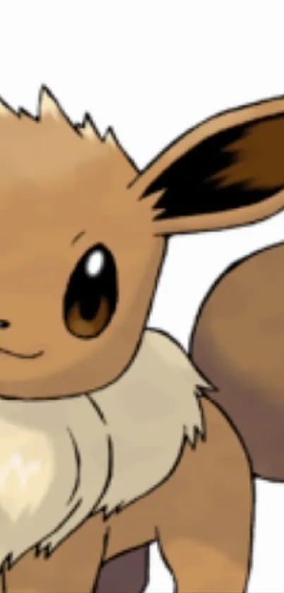 Cute Eevee mobile wallpaper with brown tones.