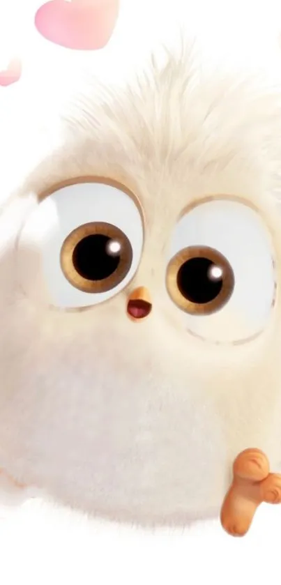 Cute Fluffy Animated Owl Wallpaper - free download