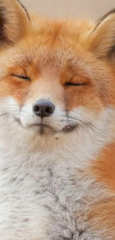 Adorable fox with serene expression, perfect wallpaper.