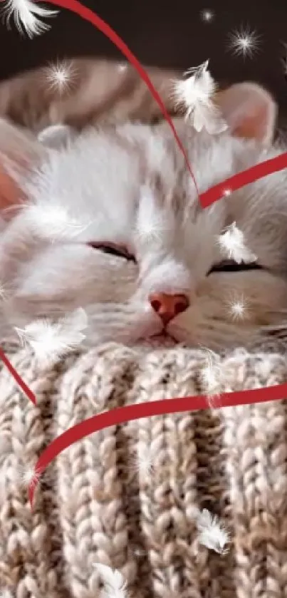 Group of cute kittens nestled in a cozy, woven basket.