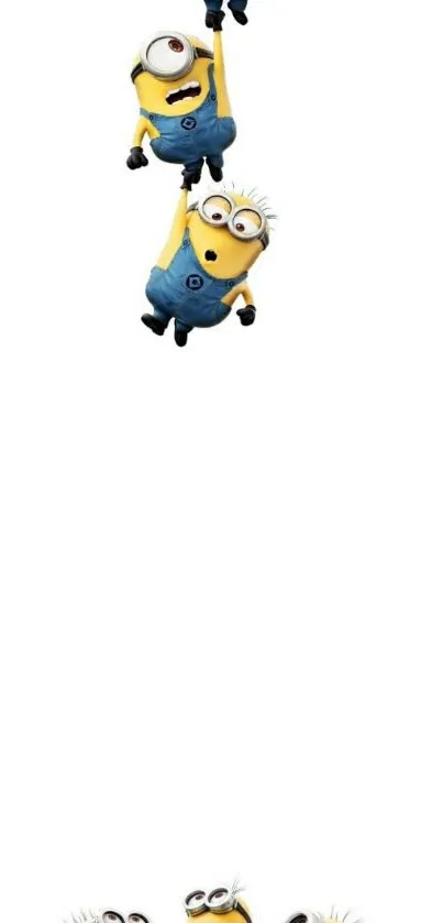 Fun mobile wallpaper with cute Minions.