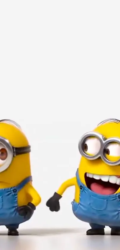 Cute yellow Minions with white background.