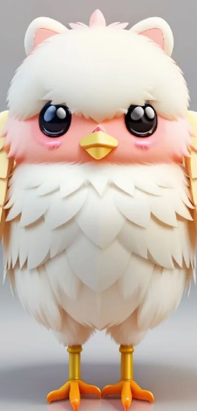 Adorable cartoon owl with pastel colors and cute, whimsical design.