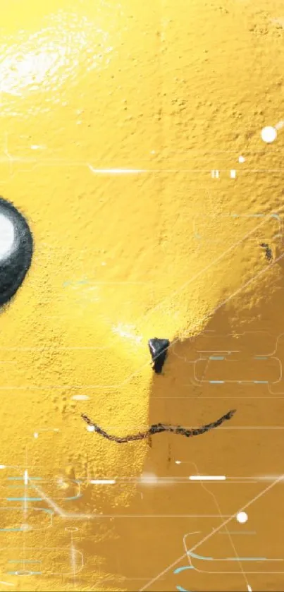 Close-up of cute Pikachu's face with bright yellow color.