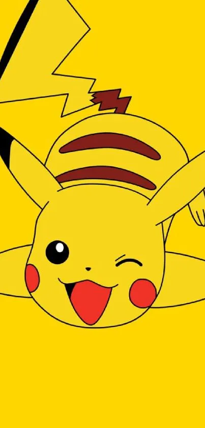 Yellow Pikachu wallpaper with a cute, playful design.