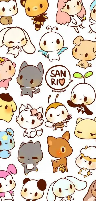 Cute Sanrio characters on a white background.