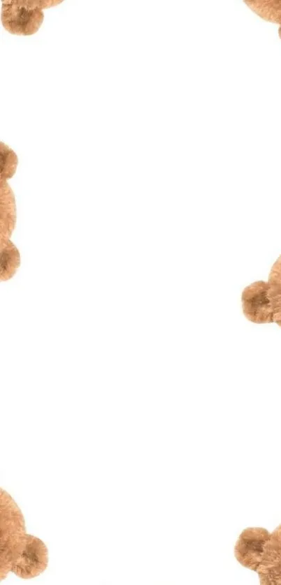 Cute teddy bear phone wallpaper with letters and plush toys.