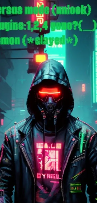 Cyberpunk gamer in neon cityscape with futuristic tech vibe.