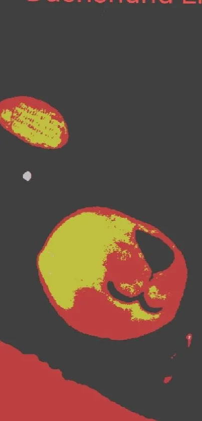 Colorful artistic dachshund life wallpaper for mobile.