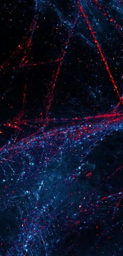 Dark abstract wallpaper with red and blue hues, perfect for mobile screens.