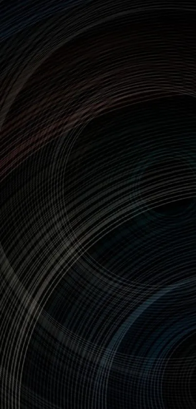 Dark abstract wallpaper with swirling wave patterns.