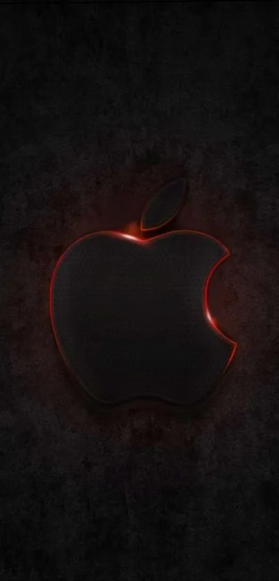 Dark wallpaper with a glowing Apple logo