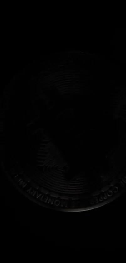 Dark-themed wallpaper featuring a Bitcoin coin design, ideal for mobile use.